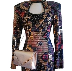 BEYA rose gold metallic pebbled envelope crossbody bag purse